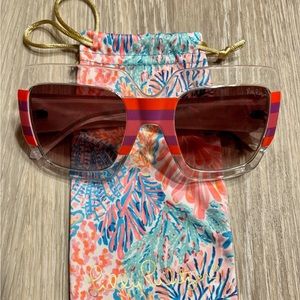 NWT Lilly Pulitzer Oversized Square Sunrise Sunglasses